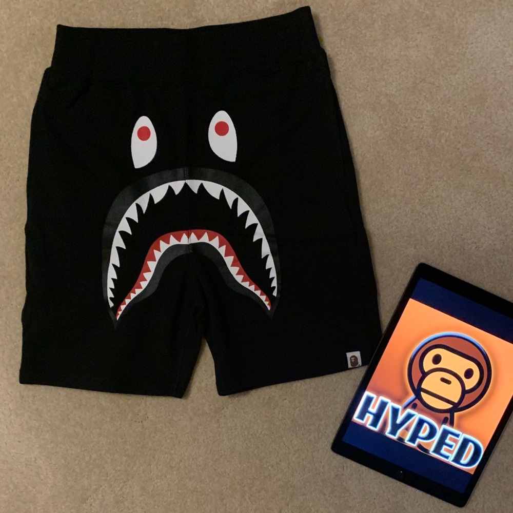 Bape / A Bathing Ape Black Shark Shorts